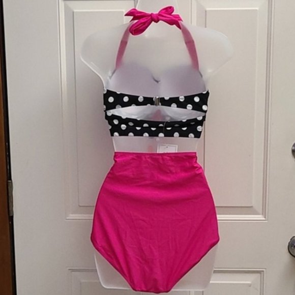 Polka Dot Halter 2 Piece - Picture 2 of 7